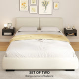 HOMCOM Floating Bedside Tables Set of 2, Wall Mounted Nightstand, Black
