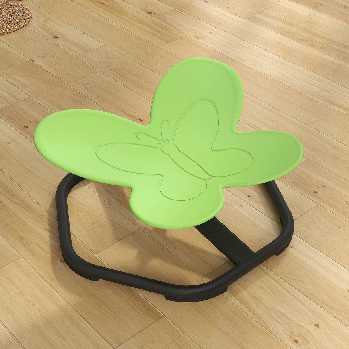 AIYAPLAY Butterfly-Shaped Kids Swivel Chair, Sensory Spinning Chair for Balance and Coordination Training, Green