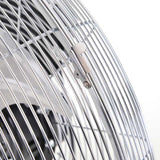 HOMCOM 20" Chrome Metal Floor Fan with Tilting, High Velocity, 3 Speed, Portable Gym Fan for Home Office, Silver