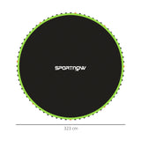 SPORTNOW Replacement Trampoline Mat with Spring Pull Tool, 72 V-Hooks, for 12ft Trampoline using 14cm Springs, Green