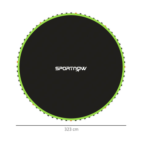 SPORTNOW Replacement Trampoline Mat with Spring Pull Tool, 72 V-Hooks, for 12ft Trampoline using 14cm Springs, Green