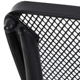 Outsunny Square Garden Metal Bistro Table Outdoor Patio Coffee Side Desk - Black 45L X 45W X 50H CM