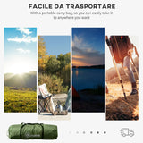 Outsunny 4-6 Man Camping Tent with Living Area and 2 Bedrooms, Hiking Sun Shelter, UV Protection Tunnel Tent, Dark Green
