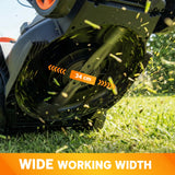 Outsunny 18V Cordless Lawnmower with 2 x 4Ah Batteries, Battery Lawn Mower with 34cm Cutting Width, Mulching Feature