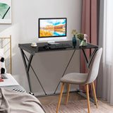 Glass Top Computer Desk Writing Study Workstation
