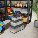 HOMCOM 3 Pieces Stainless Steel Toolbox Set, 23"/ 19"/ 16"