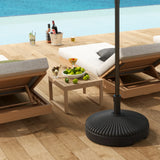 Outsunny Garden Parasol Base Holder, 28kg Sand Filled, 23kg Water Filled, Sun Umbrella Base, 55 x 30H cm Black