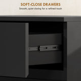 HOMCOM Chest of Drawers, 5-Drawer Storage Cabinets, Modern Dresser, Storage Drawer Unit for Bedroom