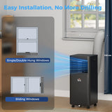 HOMCOM 7000 BTU 4-In-1 Portable Air Conditioner Unit Cooling Dehumidifying Ventilating  for Room up to 26m2, with Fan, Remote, 24H Timer, Window Mount Kit, R290, A Energy Efficiency