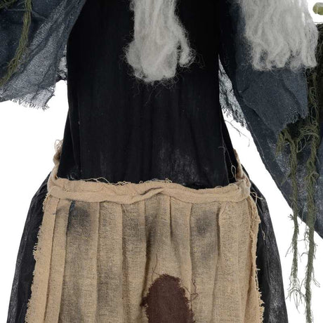 HOMCOM 5'2" Hunchback Witch Halloween Animatronic, with Glowing Eyes