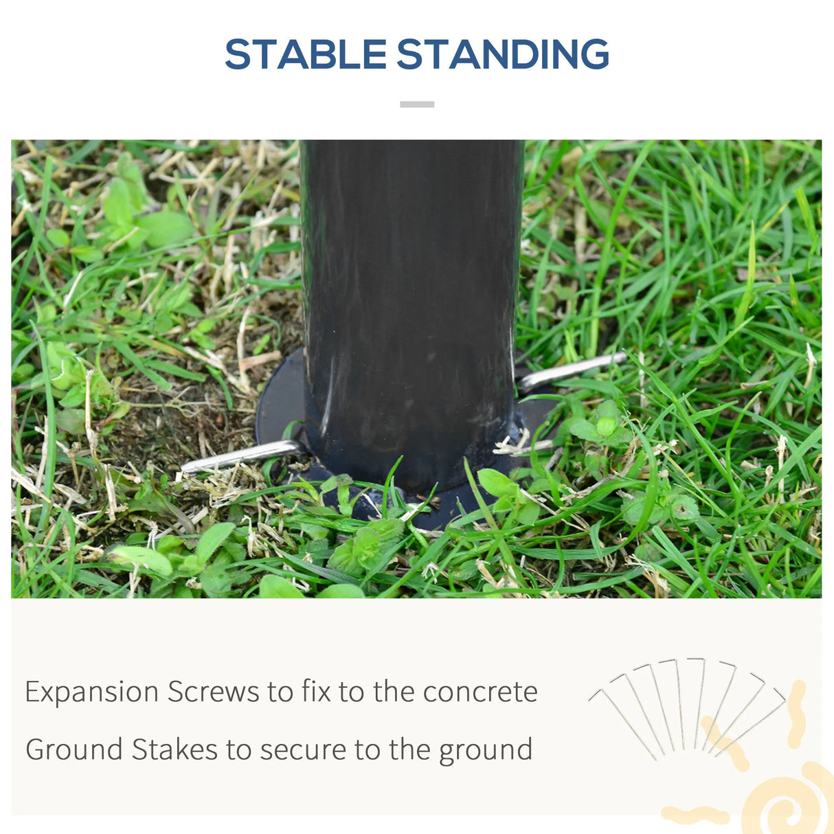 Outsunny 3 x 3 (m) Outdoor Polycarbonate Gazebo, Double Roof Hard Top Gazebo with Galvanised Steel Frame, Nettings & Curtains for Garden, Lawn, Patio and Deck, Khaki