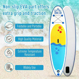 HOMCOM Inflatable Stand Up Paddle Board, 10' x 30" x 4", Non-Slip SUP, with ISUP Accessories, Hand Pump, 1 Fin, Adj Paddle, Backpack for Youth Adult Beginners/Experts