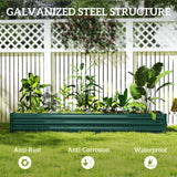 Outsunny 60 x 240cm Galvanised Steel Planter, with Open Bottom