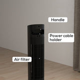 HOMCOM Electric Tower Fan, with 3.5L Water Tank and Ice Pack - Black