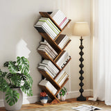 HOMCOM Eight-Section Tree Bookcase - Wood-Effect
