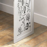 HOMCOM Fold-Out Desk 98cm with Storage and Writing Board, White