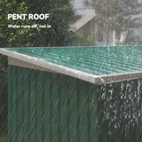 Outsunny 9ft x 4ft Metal Garden Shed, Outdoor Tool House with Foundation Kit, Ventilations and Double Doors, Deep Green