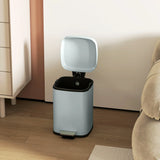 HOMCOM 12L Modern Boxy Metal Home Kitchen Bin - Light Green