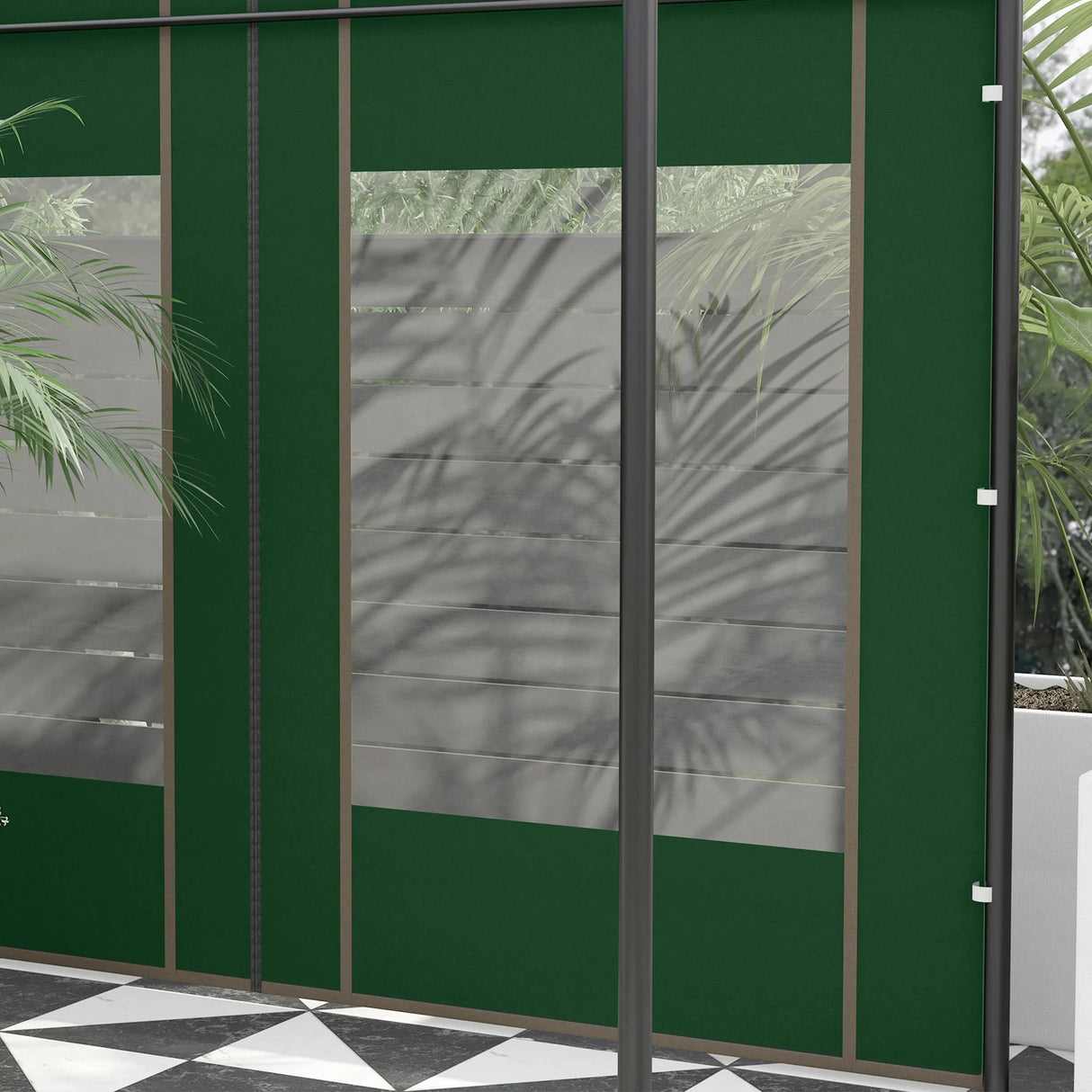 Outsunny Set of Two 295cm Replacement Canopy Walls - Green
