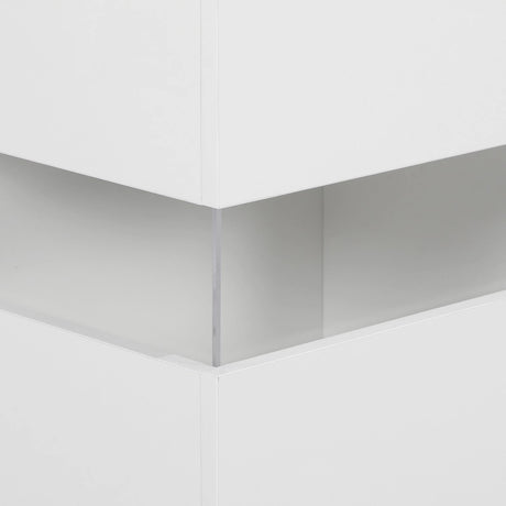 HOMCOM LED Light Sideboard - High Gloss White