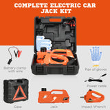 DURHAND 5 Ton Electric Car Jack Kit with 12V Auto Car Floor Jack, Impact Wrench, 15.5-45cm Tyre Lift Emergency Tyre Repair Kit with Case for Cars, SUVs, Sedans, MPVs