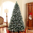 HOMCOM 7ft Snow-Dipped Artificial Pine Christmas Tree