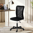 Vinsetto Computer Desk Chair, Armless Mesh Office Chair with Adjustable Height and Rolling Wheels, Black