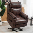 HOMCOM Faux Leather 70 Electric Riser Recliner Chair, Dark Brown