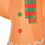 HOMCOM 8ft Christmas Inflatable Gingerbread Man, Lighted Blow Up Yard Decor Indoor Outdoor Garden Lawn Party Prop