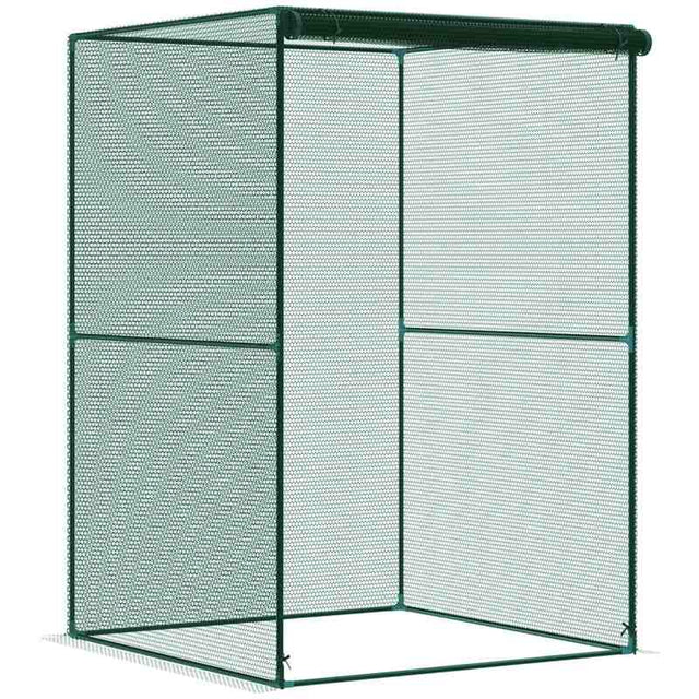 Outsunny 120 x 120cm Compact Plant Cage, with Netting - Green