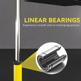 SPORTNOW Vertical Leg Press Machine with Adjustable Leg, Back and Head Positions, 2" Olympic Plate Compatible, Yellow