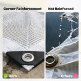 Outsunny 3 x 5m Waterproof Tarpaulin, Heavy Duty 140GSM Tear-Resistant PE Tarp with Reinforced Grommets, UV Protected Cover