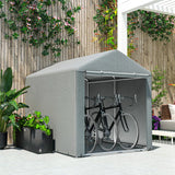 Outsunny 2.2 x 1.6 m Outdoor Storage Tent, with Accessories - Light Grey