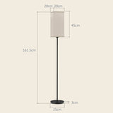 HOMCOM Floor Lamp, Modern Standing Lamp with Linen Shade, Tall Lamps for Living Room, Bedroom, with Foot Switch, Bulb not Included, Black