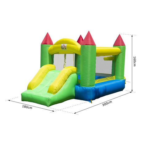 HOMCOM Nylon Inflatable Bouncy Castle Multi-Colour