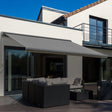 Outsunny 3 x 2.5m Electric Awning with Remote Controller, Aluminium Frame DIY Retractable Awning, UV50+ Sun Shade Canopy for Garden Patio Deck Door Window, Grey