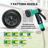 Outsunny Retractable Hose Reel Wall Mounted, 20+2m Garden Hose Pipe Reel with Lock, Auto Rewind, 7 in 1 Spray Nozzle, Includes Wall Fixings, 180 Swivel, Outdoor Watering, 54 x 20 x 39 cm, Black