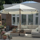 Outsunny 3.3m Elegant Wooden Parasol - Cream