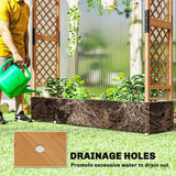 Outsunny Fir Wood 171 x 39 cm Planter and Trellis Garden Bed