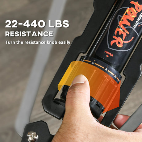 SPORTNOW Twister Arm Exerciser, Adjustable 22-440lbs Hydraulic Power Exerciser, Home Chest Expander, Strength Training Fitness Equipment for Arm, Chest, Bicep, Abdomen, Shoulder