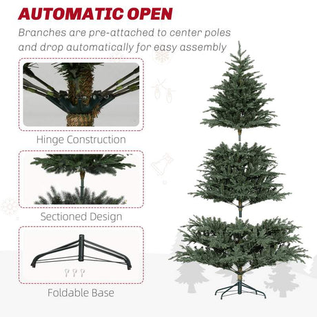 HOMCOM 7ft LED Lights Artificial Christmas Tree