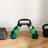 SPORTNOW Dumbbells Set with Storage Rack, 2 x 1kg, 2 x 3kg, 2 x 5kg, Grey