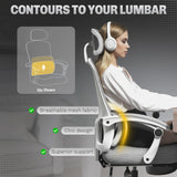 HOMCOM Multi-Adjustable Mesh Back Office Chair - Grey