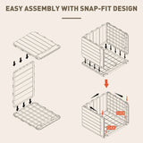 HOMCOM 107 L Plastic Storage Chest with Lid - Dark Brown