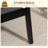 HOMCOM Retro-Style Accent Chair, with Faux Leather Seat - Grey