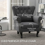 HOMCOM Chesterfield-Style Accent Chair - Grey