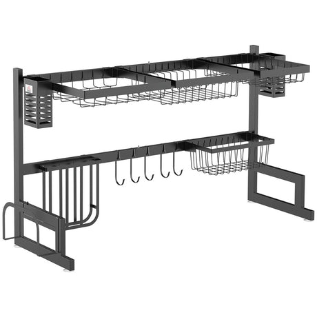 HOMCOM 93cm Modular Over-Sink Drying Rack