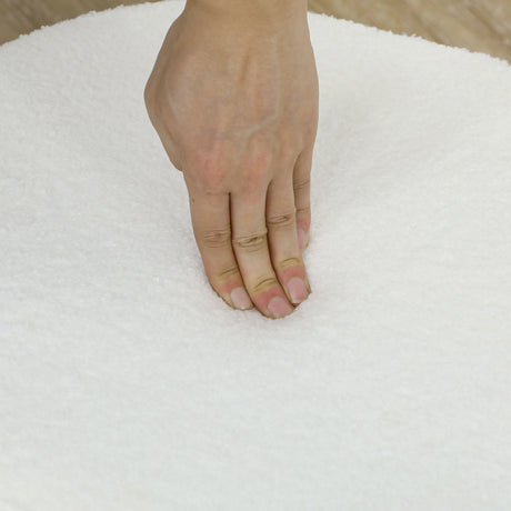 HOMCOM Set of Four Boucle Dining Chairs - White