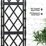 Outsunny Foldable Garden Trellis, Lattice Climbing Support Trellis for Garden, DIY Assembly, 85 x 197 cm, Black