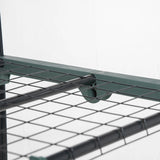 Outsunny 5 Tier Mini Greenhouse, Small Walk-in Greenhouse with Reinforced Plastic Cover, Garden Grow House with Roll Up Door and Shelves, 69 x 49 x 193cm, Green